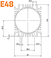 IE1 ET48 Sb 2 3AC-MOTOR, 0,55/0,37 kW