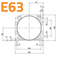 IE1 ET63 La1 2 3AC-MOTOR, 2,20/1,85 kW