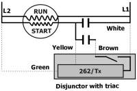 262-TM4, Elektronischer Schalter 25A mit Triac 230V1AC für Anlaufkondensator