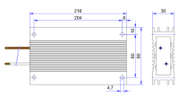 BWD1000 Bremswiderstand 1000W 35% ED, Schutzart: IP20