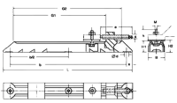0864/20 Spannschienen-Set aus Stahl für Motor Baugröße 250/280