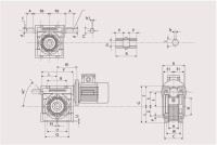 KG 063/100/80-B5 Schneckengetriebe, max.106 Nm; max. 0,31 kW