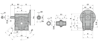 LAC 40/040.0/105-14 Schneckengetriebe IEC 71/B14A, max. 44 Nm