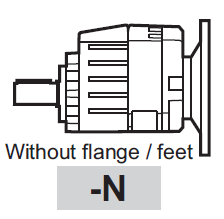 N - ohne Flansch/ohne Füsse